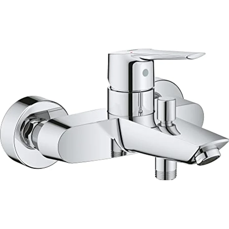 Grohe QuickFix Badewannenarmatur Start, Wandmontage mit kratzfester Chromoberfläche, Einhebelmischer und integriertem Rückflussverhinderer – Bild 8