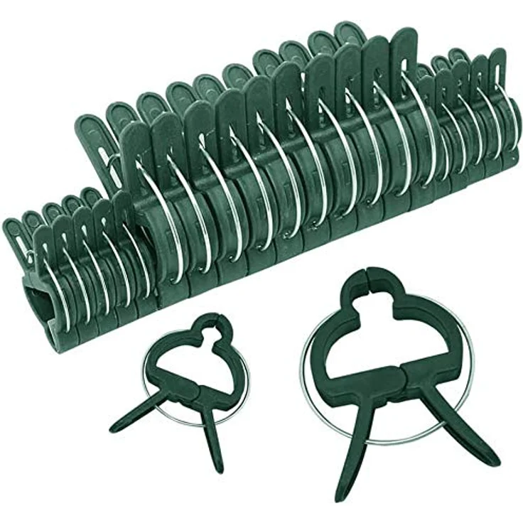 60 Stück Pflanzenclips, Pflanzenhalter, Pflanzen- und Blumenklammern Verbinder, der jungen Pflanze langer Planzen Blumenstengel (30 Große+ 30 Kleine) – Bild 1