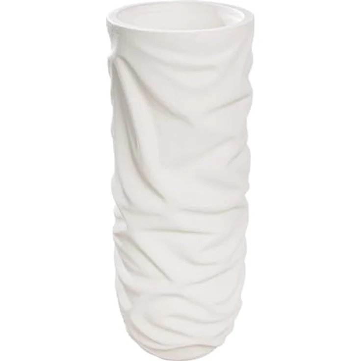 GILDE Übertopf XXL Crush, Magnesia, creme matt strukturiert, Höhe 90cm x Ø 36cm, Indoor geeignet – Bild 1