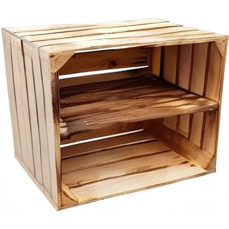 Teramico Geflammte Neue Obstkiste mit Zwischenboden Lang 50 x 40 x 30cm – Bild 11