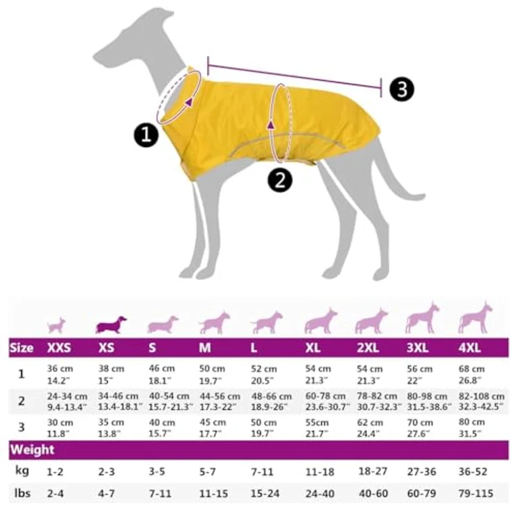vidaXL Hunde Regenmantel XS, wasserdicht mit Reflexstreifen, gelb, aus strapazierfähigem Polyester, leicht zu tragen und zu reinigen – Bild 3