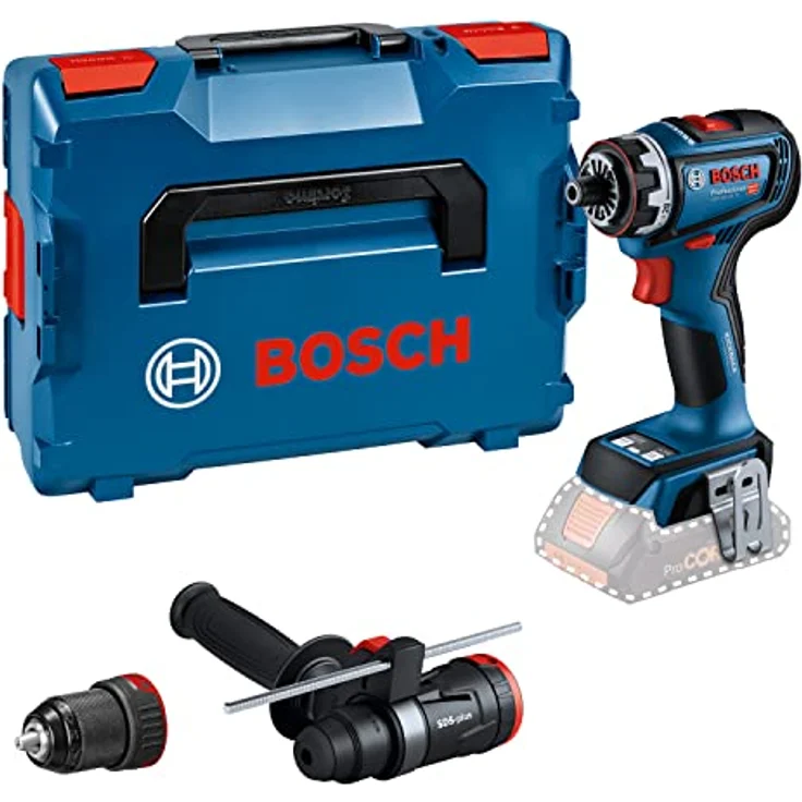 Bosch Professional 18V System Akku-Schrauber GSR 18V-90 FC (FlexiClick System, hartes Drehmoment von 64 Nm, bürstenloser Motor, 2 Gänge, inkl. 1x GFA 18-M, 1x GFA 18-H, in L-BOXX) – Bild 1
