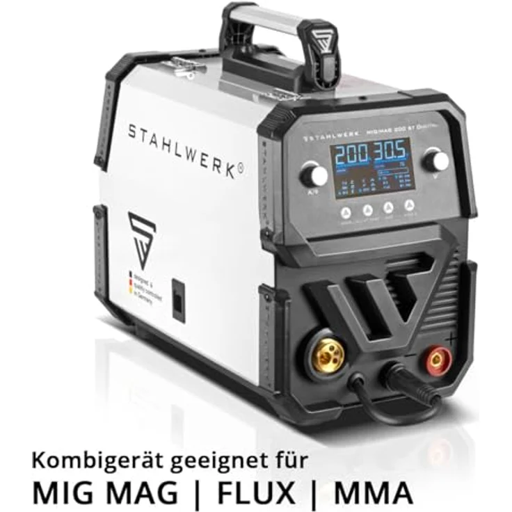 STAHLWERK Schutzgasschweißgerät MIG MAG 200 ST Digital IGBT, 40 - 200 A, Packung, Inverter mit 200 A, Spot-Funktion, Schutzgas-Schweißgerät, blau - Preisvergleich – Bild 2