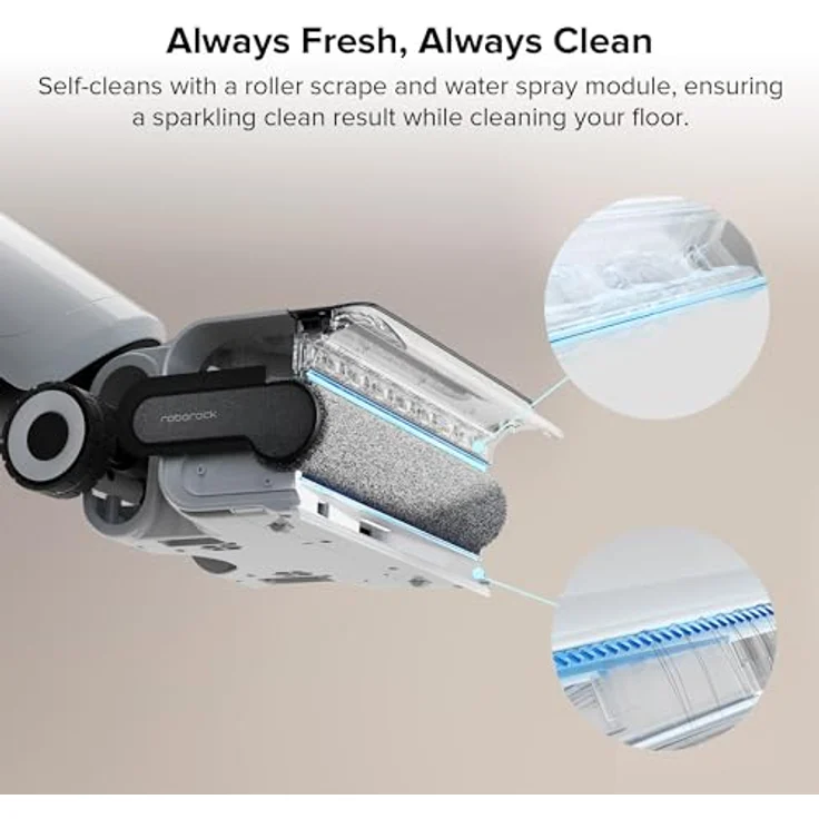 roborock flexi Pro Nass-Trocken-Sauger mit 17.000 Pa Saugleistung, SlideTech-Räder, Selbstreinigende Rolle - Schwarz – Bild 4