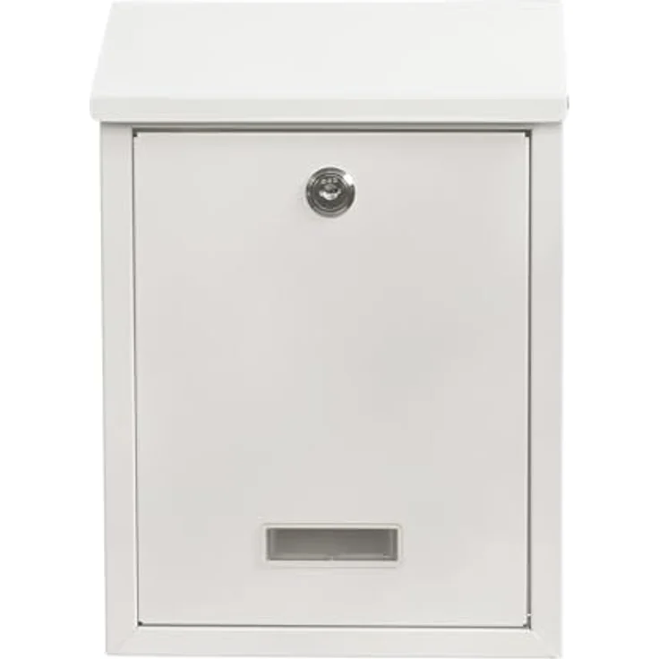 HTI-Living Briefkasten Amin, wetterfester Wandbriefkasten aus 0,6 mm Stahl, weiß, 30 x 21 x 7 cm – Bild 1