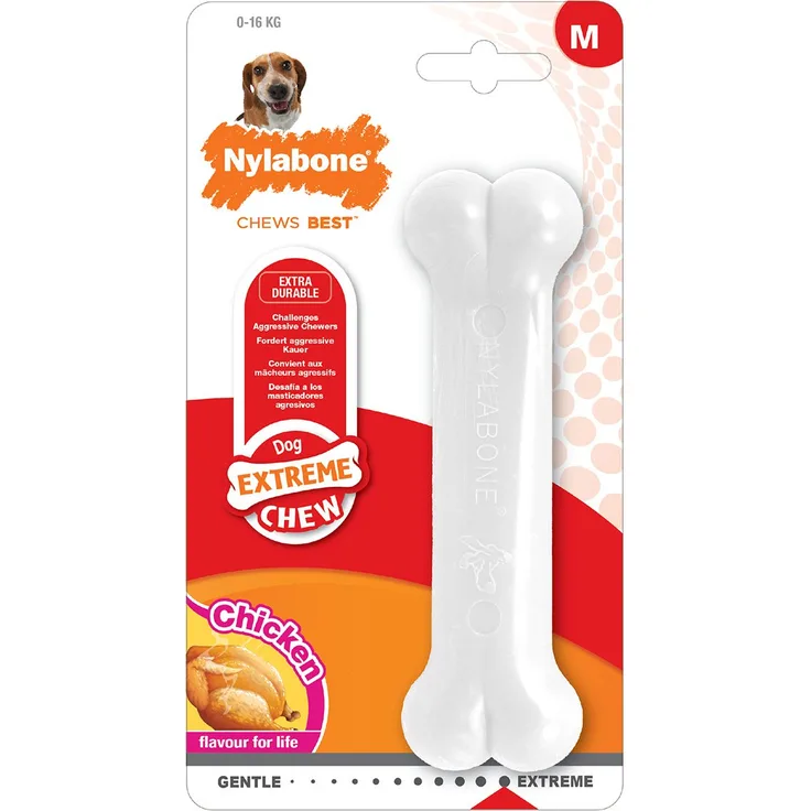 Nylabone Dura Chew Kauknochen Hühnchen-Geschmack M
