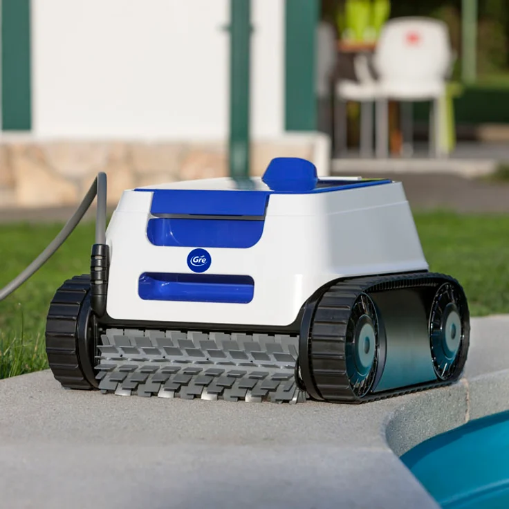 Pool robot GRE ER-230 8,9 kg, 2 h Laufzeit, 3 l Fangkorbvolumen, 15 m Kabellänge, für Pools bis 36 m² Poolboden, Wasserlinie, Poolwände – Bild 2