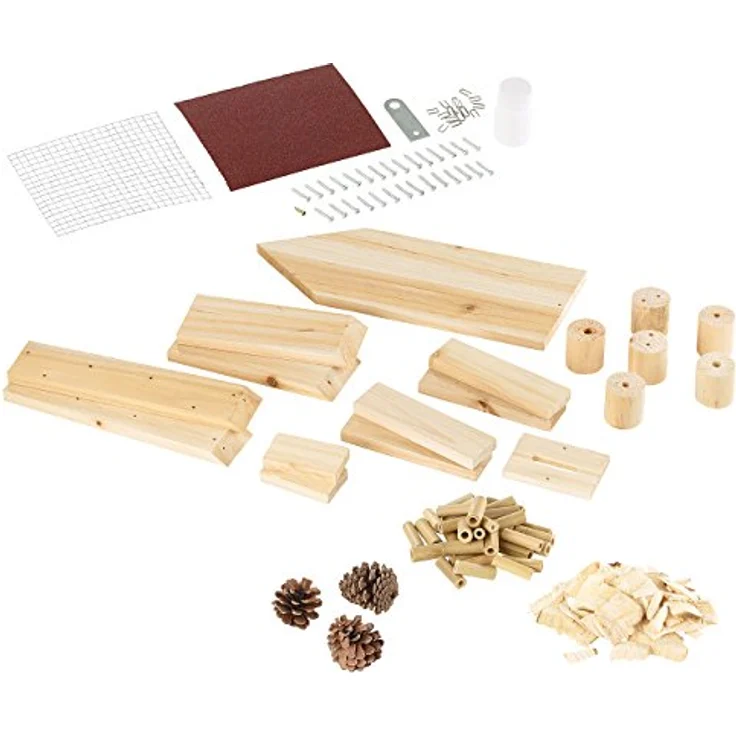 PEARL Insektenhaus: Insektenhotel-Bausatz, Nisthilfe und Schutz für Nützlinge (Insektenhotel Bausatz Kinder, Nistkasten Bausatz, Geschenk Basteln) – Bild 4