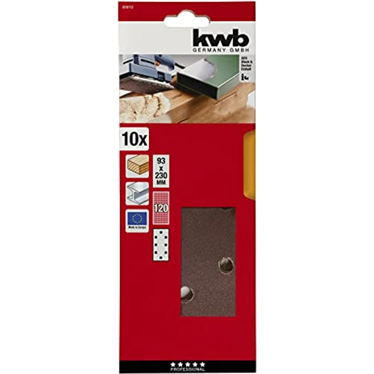 KWB 8181-12 Schleifstreifen, Holz & Metall, 93 x 230 mm, gelocht, TYP A - Preisvergleich – Bild 2