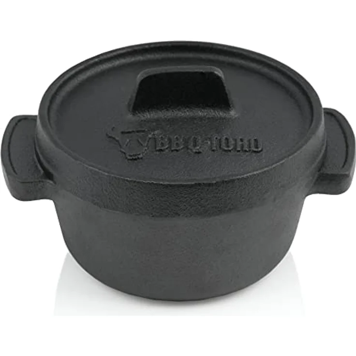 BBQ-Toro Mini Dutch Oven Set (6 Stück), Ø 11 cm, bereits eingebrannt - preseasoned, Gusseisen Serviertöpfe, Kochtopf kleiner Bräter Gusstopf – Bild 5