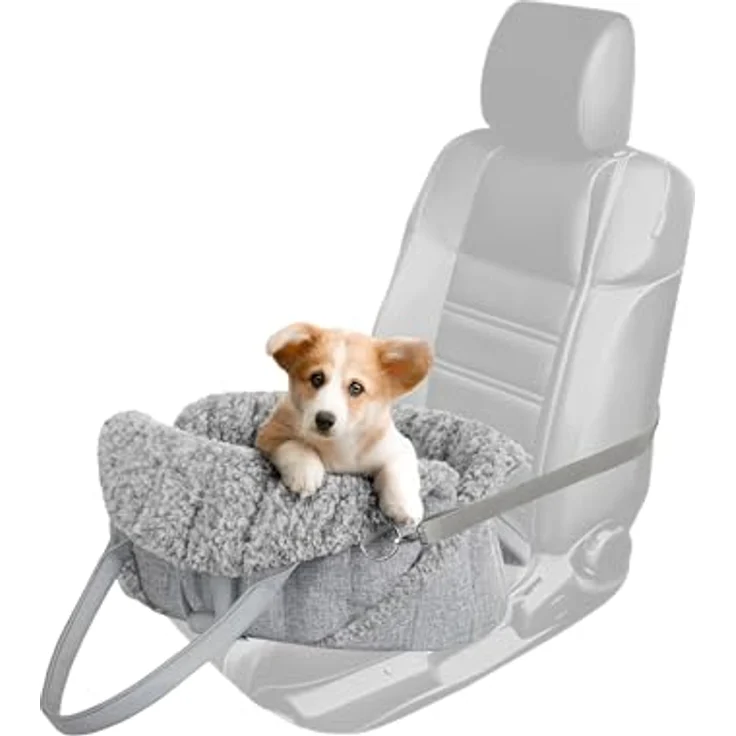 DOGGY Hundetasche, Tragetuch, Tragetasche, Höhenverstellbar, Transportbox, Reise, 38x24x28 cm, Asche Inari – Bild 5