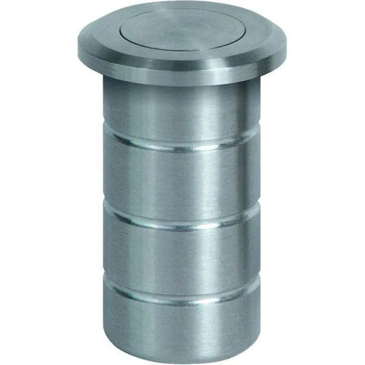 ASSA ABLOY Bodenschliessmulde BM-R ø 15, Edelstahl mit gefederter Staubschutzkappe für einfache Montage und unsichtbare Installation