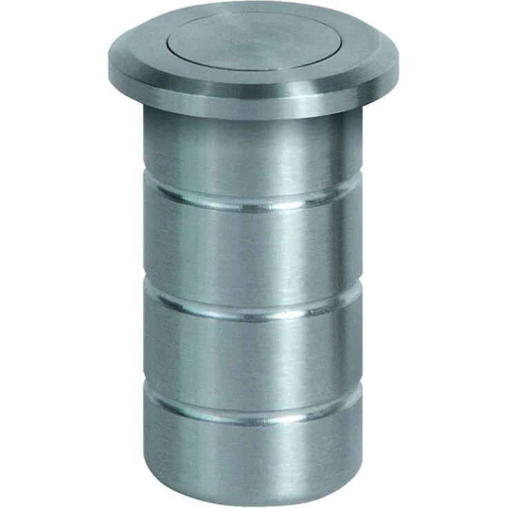 ASSA ABLOY Bodenschliessmulde BM-R ø 15, Edelstahl mit gefederter Staubschutzkappe für einfache Montage und unsichtbare Installation