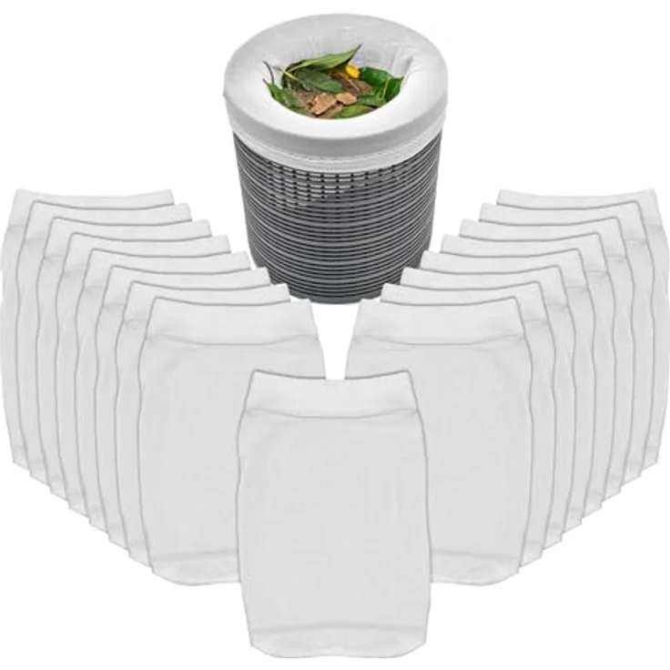 Spetebo Skimmer Socke weiß - 20er Set - Poolfilter Schoner - Skimmerkorb Netz Vorfilter Poolpumpe Schutz Filter Schmutzfang – Bild 2