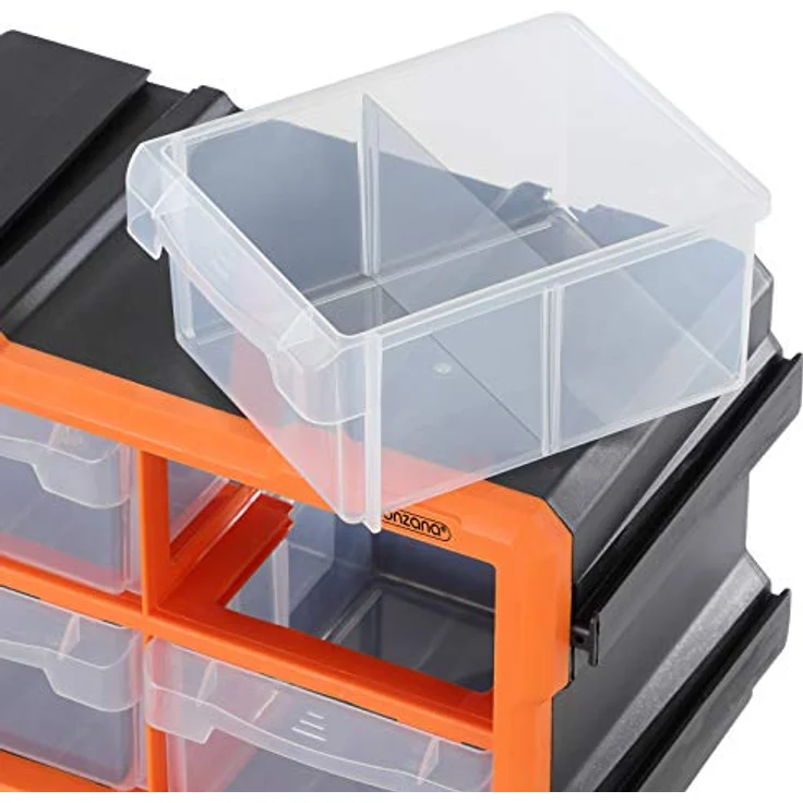Monzana Kleinteilemagazin Sortimentskasten erweiterbar 8 Fächer Sortierbox für Kleinteile Aufbewahrungsbox Werkstatt – Bild 3