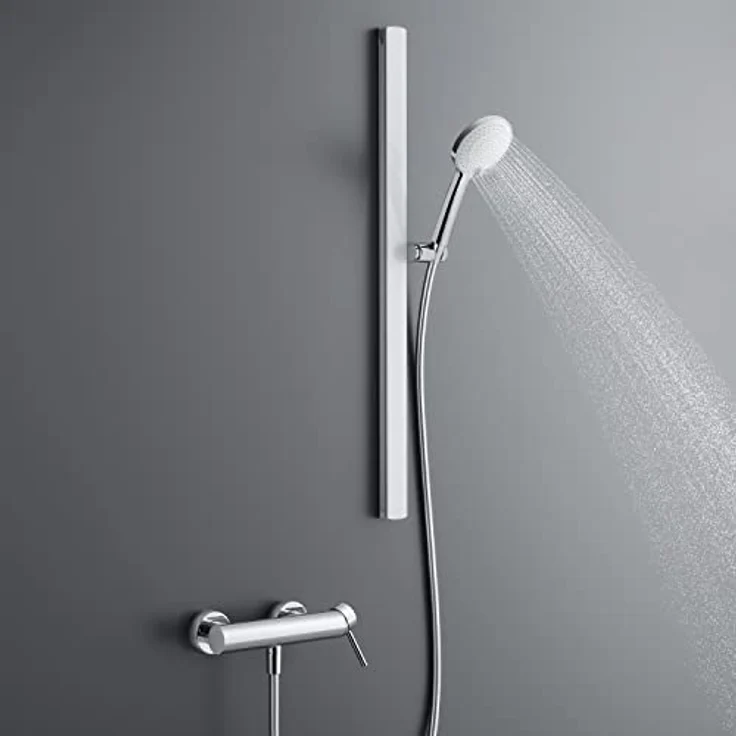 Duravit Universal Duschstange, variable Brausestange mit höhenverstellbarer Handbrausehalterung, 810 mm, Weiß Hochglanz – Bild 3