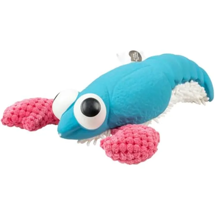 Duvo+ Plüsch & Latex Hummer, Tierspielzeug in Blau/Rosa