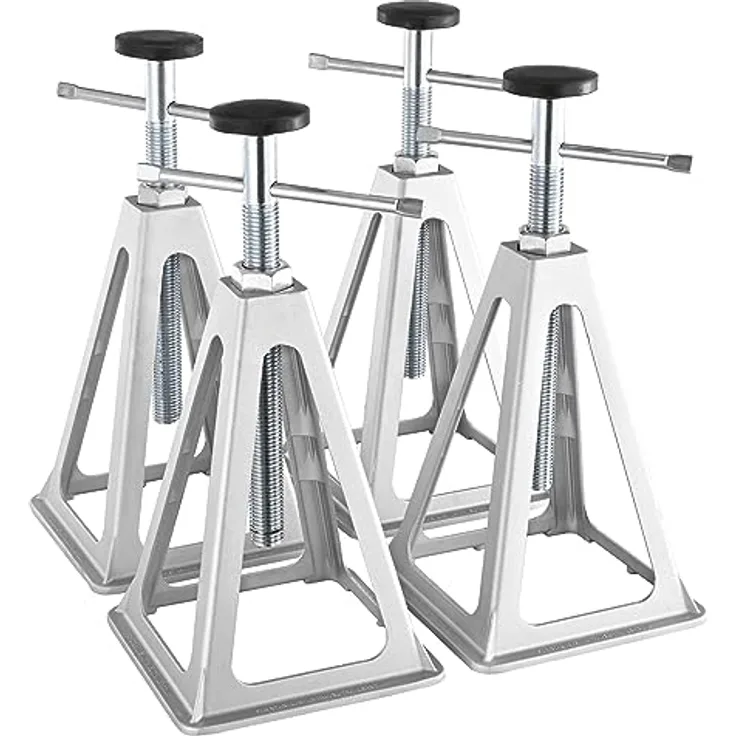 VEVOR 4-teilige Aluminium Stapel-Wagenheber, Rangierwagenheber 2,72 t Tragkraft, Höhenverstellbar 280–435 mm, ideal für Wohnmobile und Anhänger