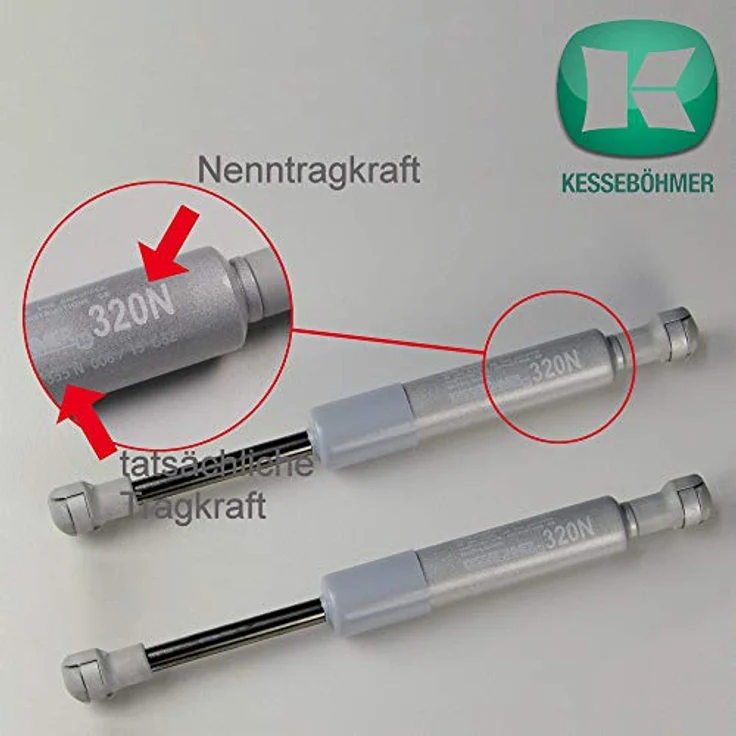 2 x SO-TECH® Kesseböhmer Kompressionsfeder Lift-O-Mat (verstärkte Ausführung) 320N (335N) für HSB Hochschwenkbeschlag – Bild 3