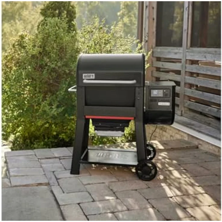 Weber Pelletgrill Searwood, 60 x 44,5 cm Grillfläche, Schwarz, mit WLAN-Steuerung und Rapid React Temperaturregler – Bild 4
