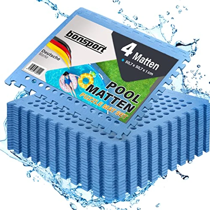 Pool Matten als Unterlage, 62 x 62 x 1 cm 4 Matten – Bild 2