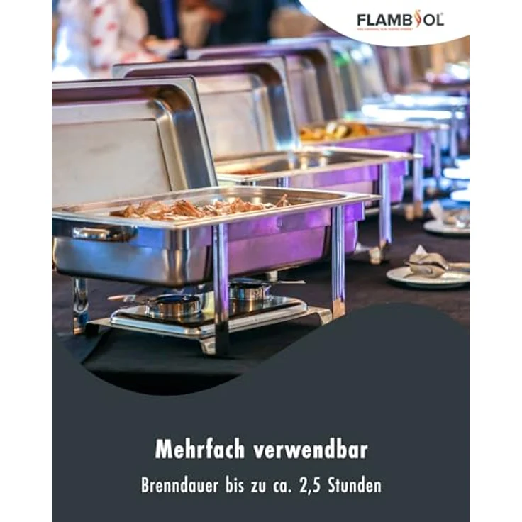 Höfer Chemie 6x 200g FLAMBIOL® Firegel Brennpaste, für professionelles Warmhalten von Speisen – Bild 6