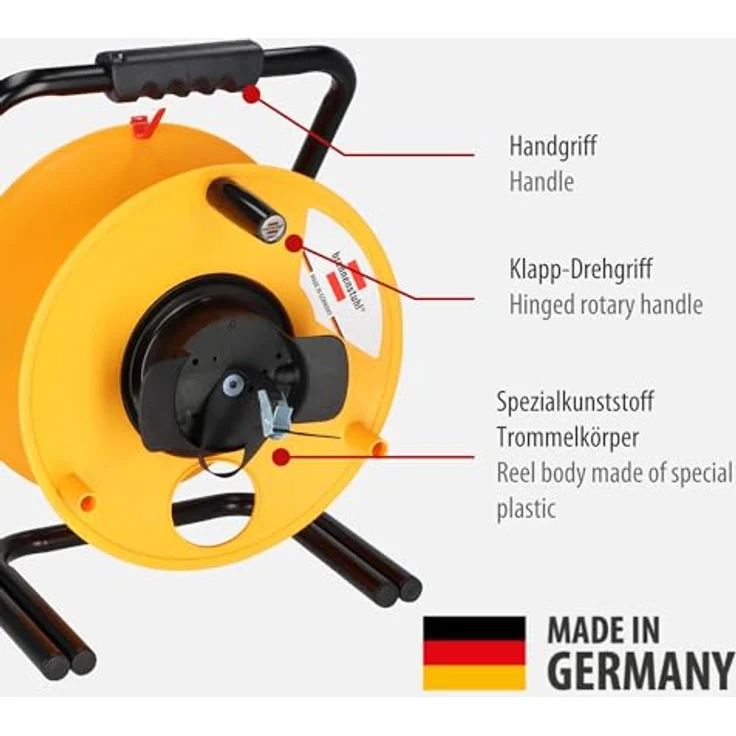 Brennenstuhl Brobusta G Aufbewahrungstrommel leer (Spezialkunststoff - Made In Germany) gelb – Bild 2