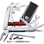 Victorinox, Multifunktionswerkzeug, Swiss Tool X Plus, silber (38 Funktionen, Feststellklinge, Kombi-Spitzzange, Hartdraht-Schneider, Korkenzieher)
