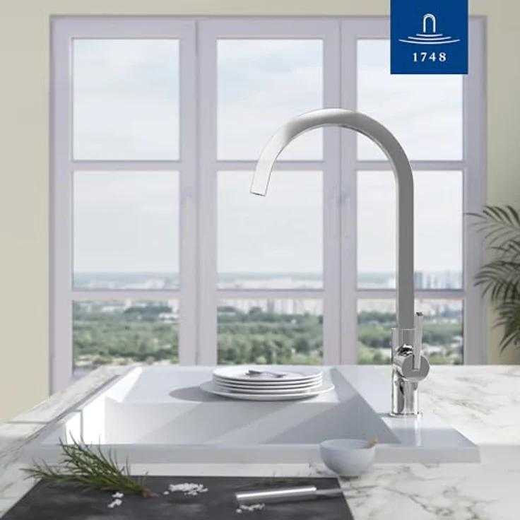 Villeroy & Boch Variaro Küchenarmatur, 360° schwenkbarer Auslauf, FirmaFlow® Kartusche, Schnellmontagesystem, Chrom-Finish – Bild 5