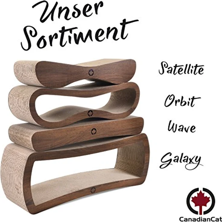 CanadianCat Kratzbrett Jumbo Wave, Walnuss (1.15 cm, Braun), Katzenbaum – Bild 8