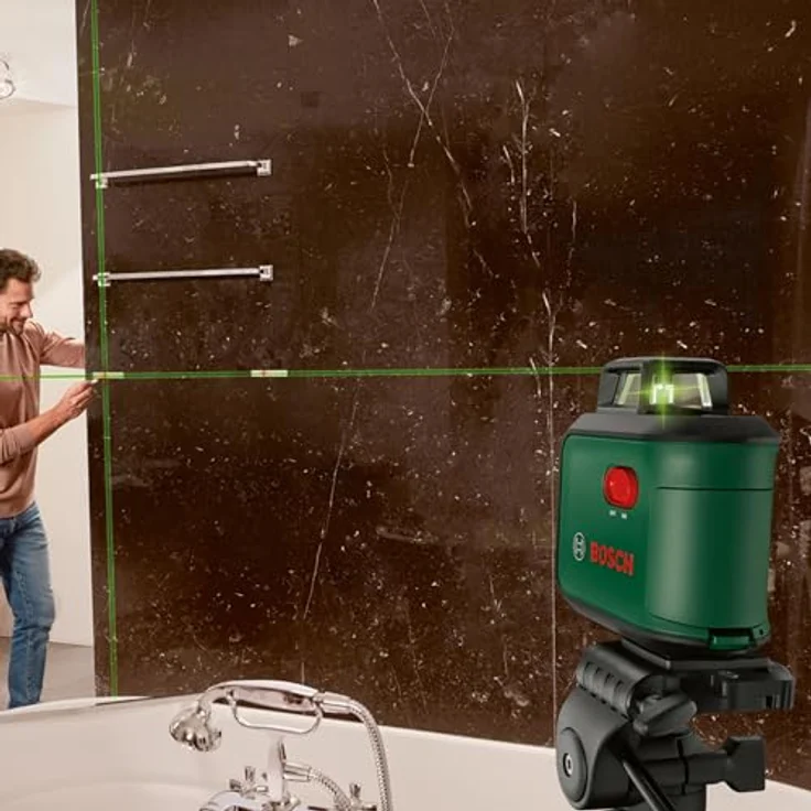 BOSCH Punkt- und Linienlaser AdvancedLevel 360 Set, Kreuzlinien-Laser mit grüner Lasertechnologie - im Karton – Bild 3
