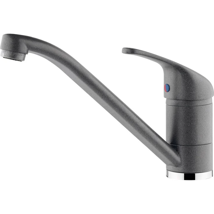 Pyramis Küchenarmatur Modo, Granit, grau, Hochdruck mit flexiblen Anschlussschläuchen, Maße 5 cm x 14,1 cm x 20,5 cm