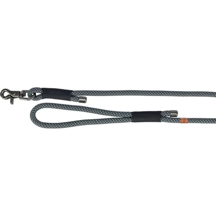 TRIXIE Soft Rope Hundeleine, XS-S 1,2 m/6 mm, schwarz/grau - strapazierfähige Leine mit Trigger Snap Hook für kleine Hunde, ergonomische Handschlaufe, wetterfestes Material – Bild 3