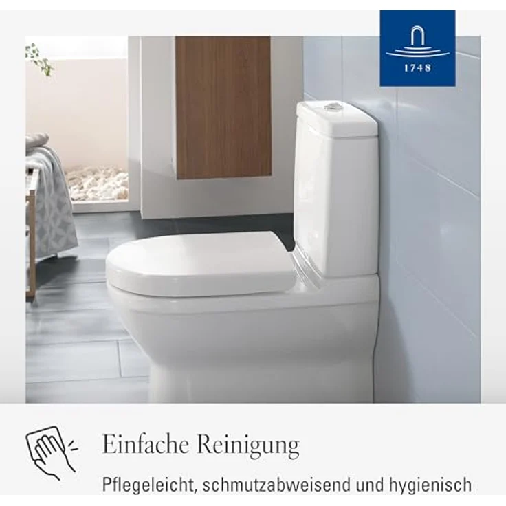 Villeroy & Boch O.novo WC-Sitz, Duroplast, 423 x 368 x 51 mm, Weiß Alpin – Bild 3