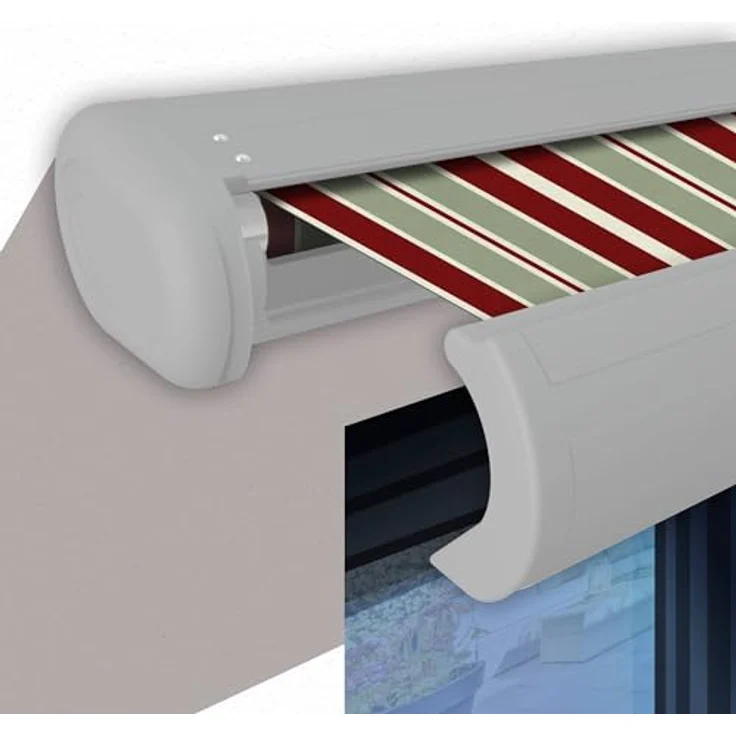 Four & More elektrische Vollkassettenmarkise Eclipse Premium 3,5x3m Wildrose hochwertiges Polyacryltuch (PA) UV-Schutz 50+ Smarthome-fähigen Dooya Markenmotor – Bild 3