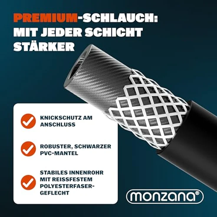 DEUBA Rohrreinigungsschlauch Set - 15m - inkl 4 Adapter für gängige Hochdruckreiniger Rohrreinigungsset Abflussreiniger – Bild 5