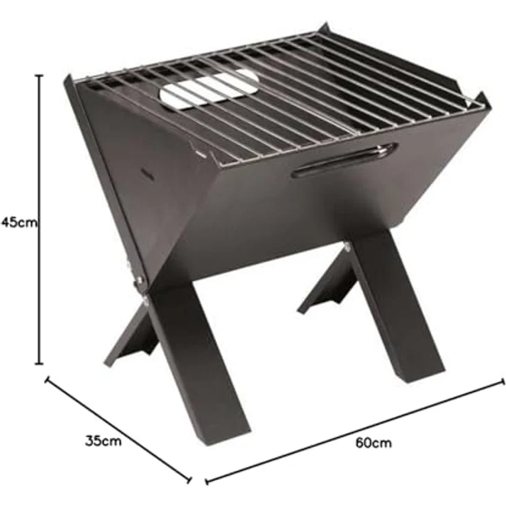 Outwell Cazal Tragbarer Kompaktgrill, Holzkohlegrill für Camping mit einfacher Handhabung – Bild 5