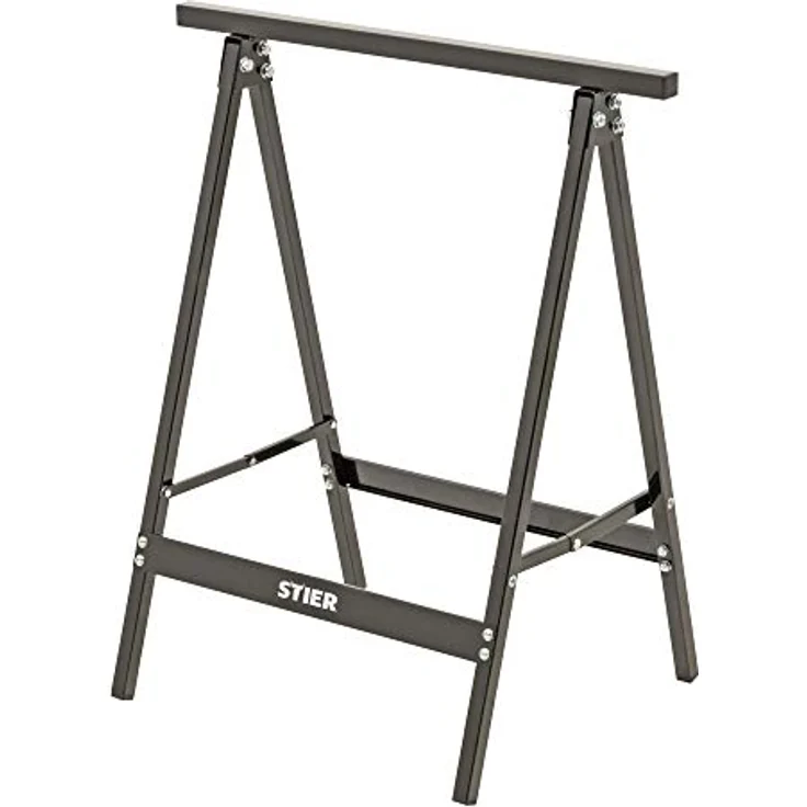 STIER Stahl Arbeitsbock 100 kg, klappbar, stabiler Unterstellbock für Werkstatt und Bau, pulverbeschichtet, leicht (3,0 kg) – Bild 1
