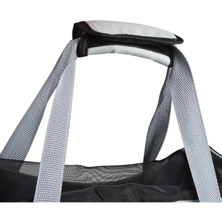 Love Story Tiertransportbox, grau, 48 cm, wasserdichtes Oxford-Gewebe, für Katzen und kleine Hunde – Bild 4