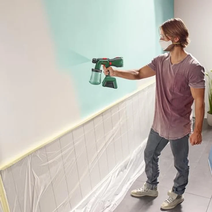 Bosch Akku-Farbsprühsystem AdvancedSpray 18V-500, für Dispersions-/Latexfarben und Lacke, 3 m²/min, inkl. 2x 1200-ml-Becher, 18V-System, ohne Akku – Bild 3