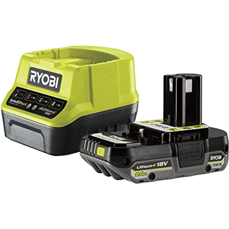 RYOBI 18 V Akku-Starter-Set RC18120-120CG, inkl. 1x 2,0 Ah Lithium+ Akku und Schnellladegerät, IntelliCell(tm), über 200+ kompatible Elektrowerkzeuge und Gartengeräte – Bild 1