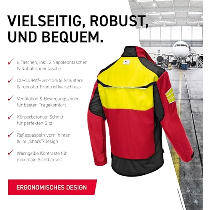 Kübler Forst Ultrashell Jacke 1750, ergonomische Arbeitsjacke mit reflektierenden Elementen und Mesh-Ventilation, Größe M – Bild 5