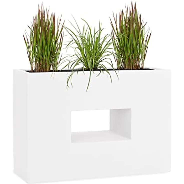Pflanzwerk® VISTA Premium Pflanzkübel, rechteckiger Blumenkübel aus Fiberglas mit Lotus-Effekt, handgefertigt, frostbeständig, 20-25 Liter – Bild 1