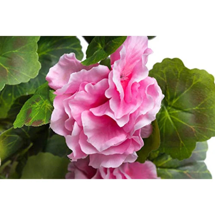 Botanic-Haus Kunstblume Geranienhängebusch, 60 cm mit 9 leuchtenden Blütenstäben, pflegeleicht – Bild 2
