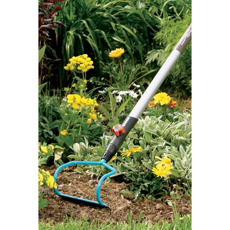 GARDENA combisystem-Bügelzughacke: Gartenhacke zum ziehenden Jäten und Lockern unter großer Belastung, 16 cm Arbeitsbreite, rostfreies Edelstahlblatt, passend zu Combisystem-Stielen (3193-20) – Bild 3