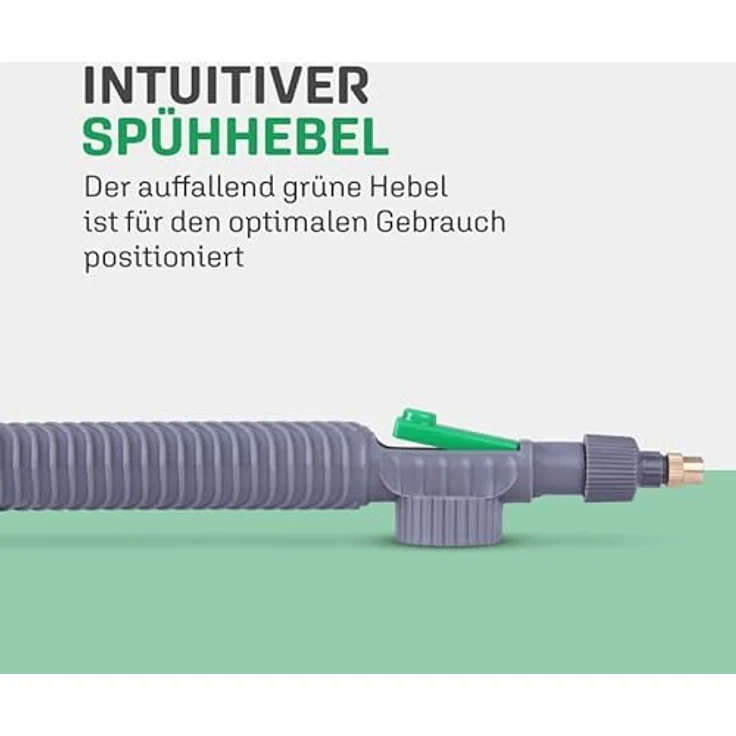 Druckzerstäuber mit Aufsatz für PET Flaschen und verstellbarer Kupferdüse, Garten - Sprühkopf, Gartenzerstäuber - mit Sprühhebel – Bild 4