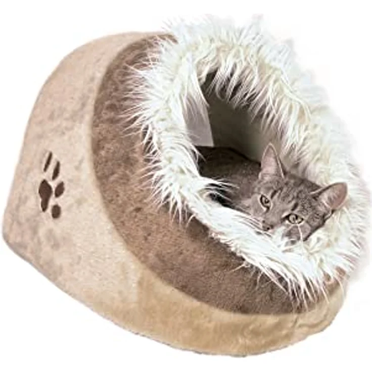 Trixie Kuschelhöhle Minou beige/braun 50x41x30cm – Bild 3