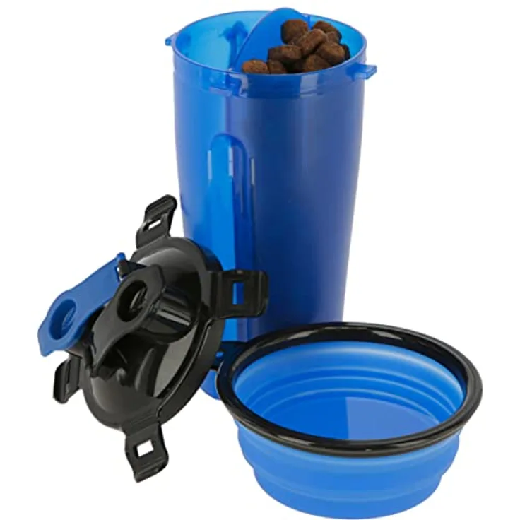 Kerbl 80845 Reiseset für Hunde – Futter-und Wasserbehälter Futternapf, 2X 350ml