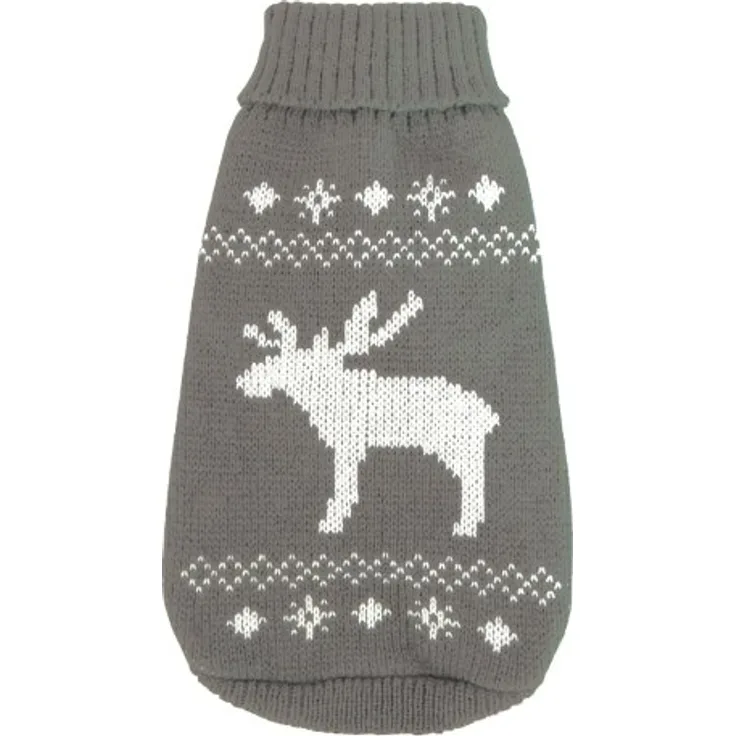 Wolters Strickpullover für Hunde, grau-weiß, 20 cm