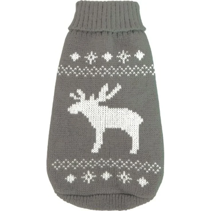 Wolters Strickpullover für Hunde, grau-weiß, 20 cm – Bild 1